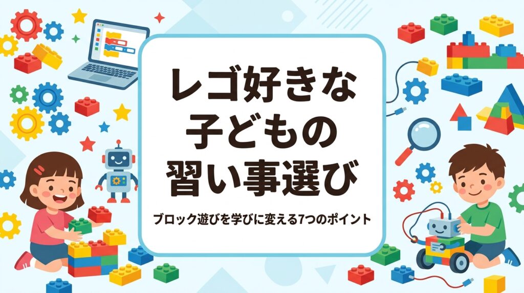 レゴ®が大好きな子どもの才能をもっと伸ばしたい保護者へ。習い事の選び方・費用目安・年齢別の始め方・4Cスキルが育まれる理由まで、具体的にわかりやすく解説します。