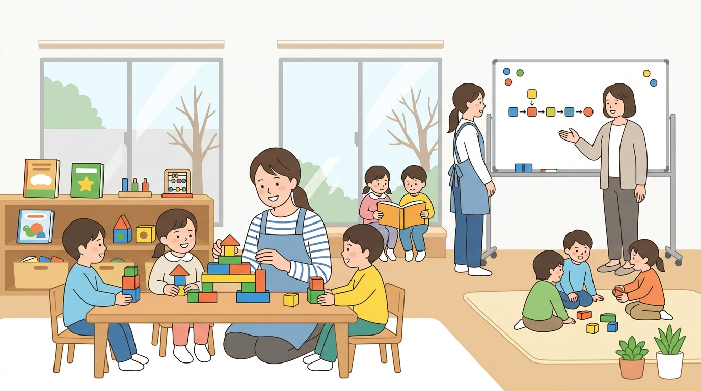 冬休み・春休みの1日タイムテーブル例と全体スケジュールの組み立てのイメージ