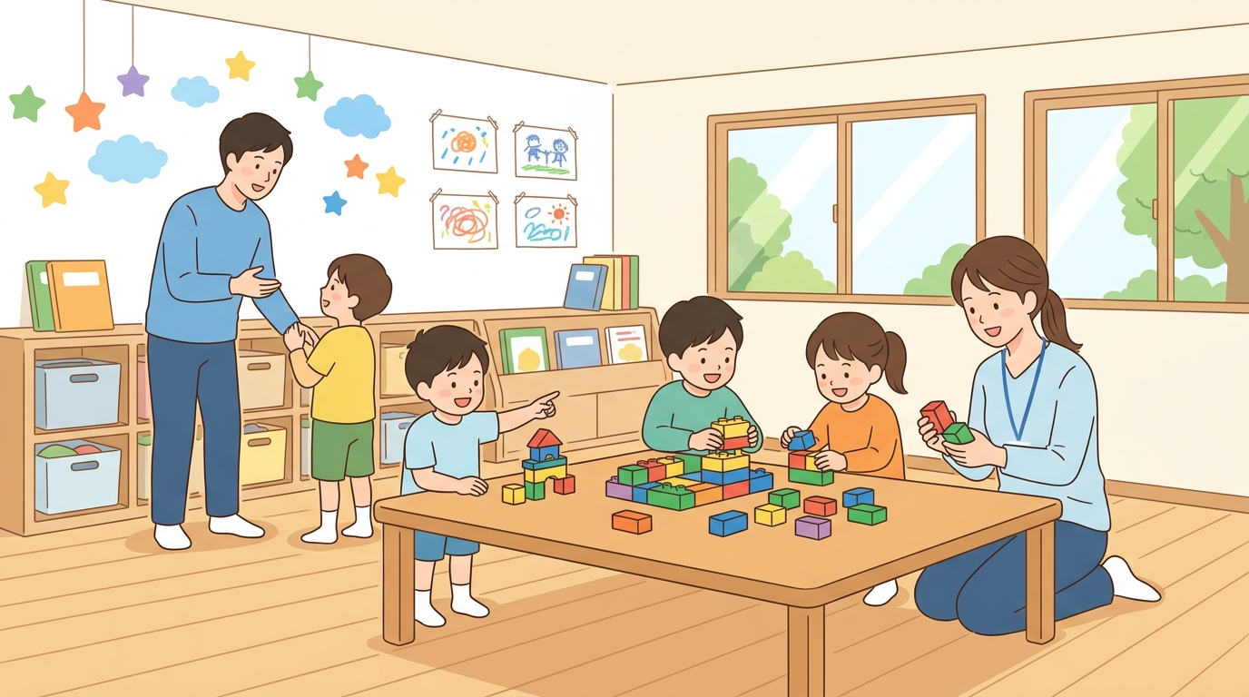 おやつ後の活動を考えるときの5つの設計ポイントのイメージ