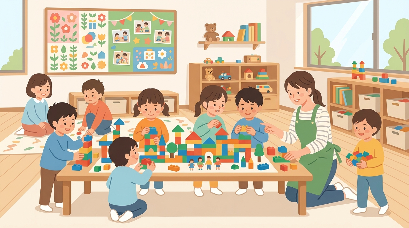 レゴ®ブロックを使った「みんなでつくる卒園制作」という選択肢のイメージ