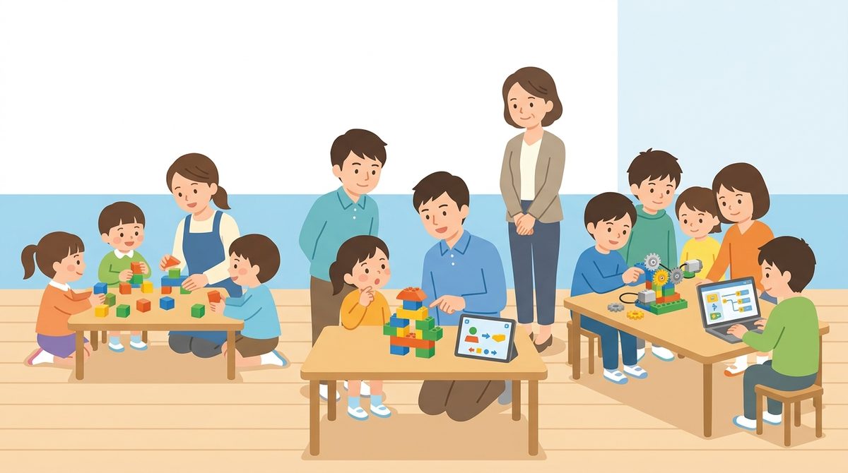 レゴ®ブロック×プログラミングの活動プログラムは何をするのかのイメージ