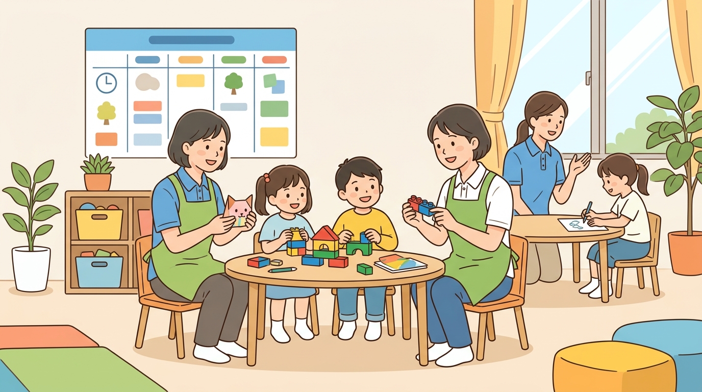 工夫1:活動を「曜日×テーマ」でパターン化してネタ出しをなくすのイメージ