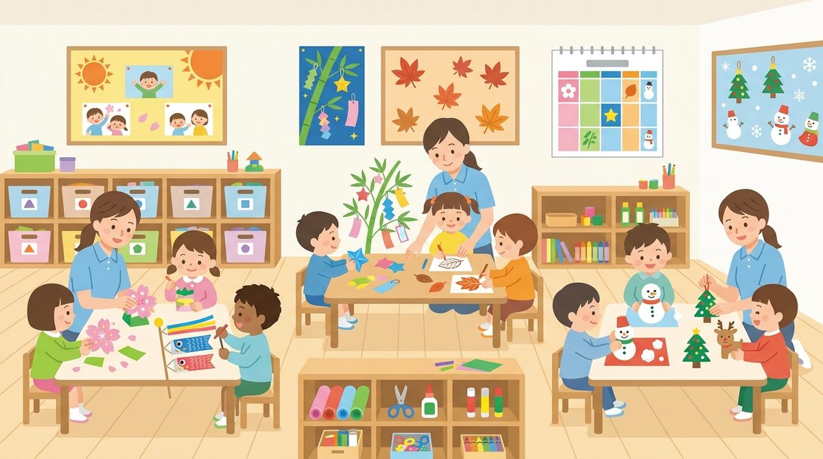 【制作】季節・行事に沿った制作活動のネタ一覧のイメージ