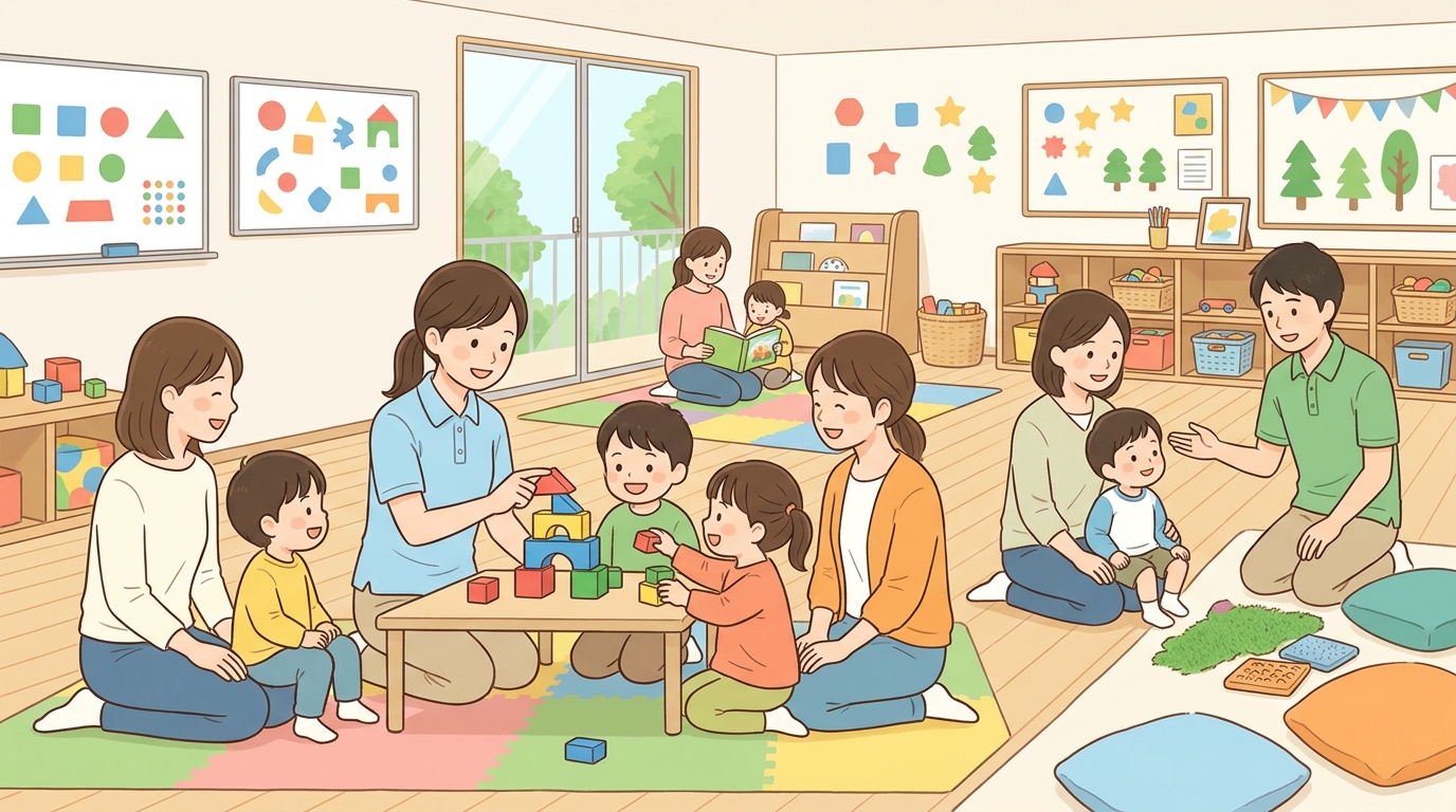 配慮が必要なポイント 感覚・環境・保護者への伝え方のイメージ